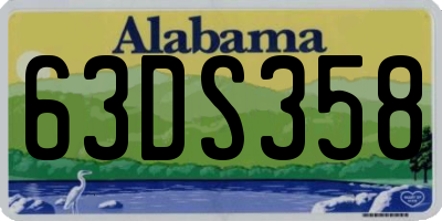 AL license plate 63DS358
