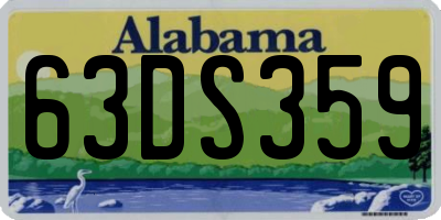 AL license plate 63DS359