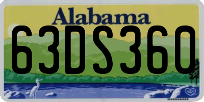 AL license plate 63DS360