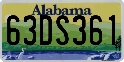 AL license plate 63DS361
