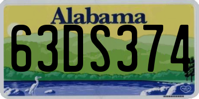 AL license plate 63DS374