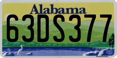 AL license plate 63DS377