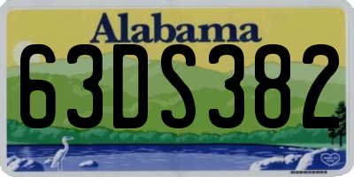 AL license plate 63DS382