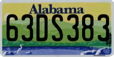AL license plate 63DS383
