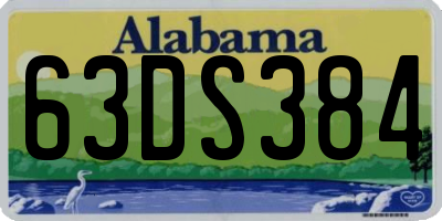 AL license plate 63DS384