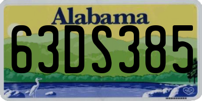 AL license plate 63DS385