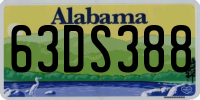 AL license plate 63DS388