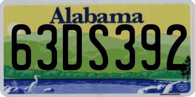 AL license plate 63DS392