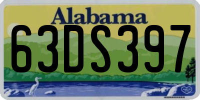 AL license plate 63DS397