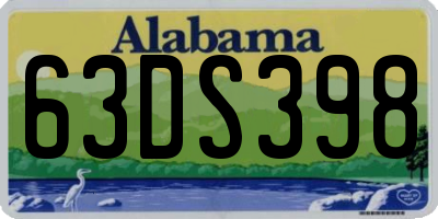 AL license plate 63DS398