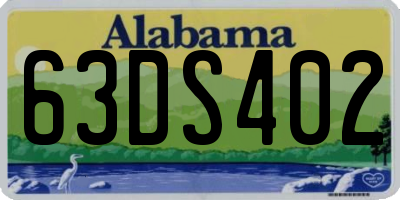 AL license plate 63DS402