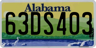 AL license plate 63DS403