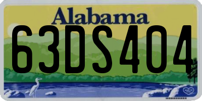 AL license plate 63DS404