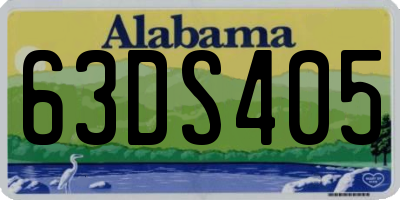 AL license plate 63DS405