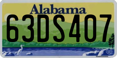 AL license plate 63DS407