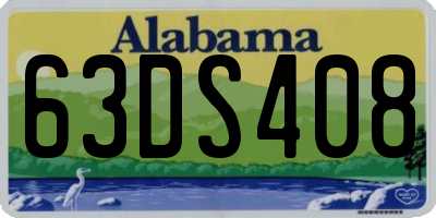 AL license plate 63DS408