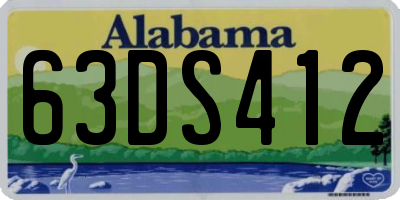 AL license plate 63DS412