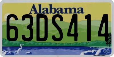 AL license plate 63DS414