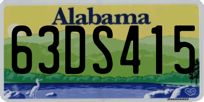 AL license plate 63DS415