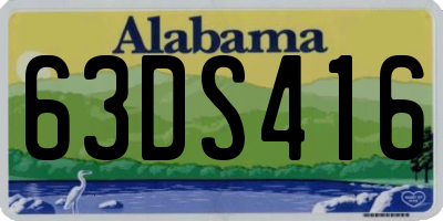 AL license plate 63DS416