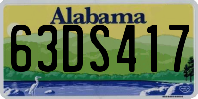 AL license plate 63DS417