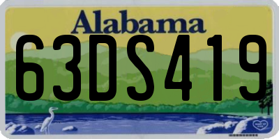 AL license plate 63DS419