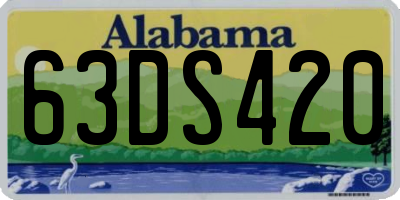 AL license plate 63DS420