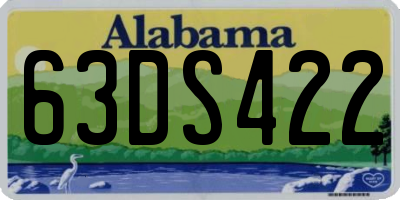 AL license plate 63DS422