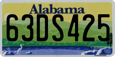AL license plate 63DS425