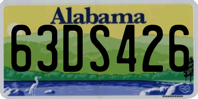 AL license plate 63DS426