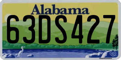 AL license plate 63DS427