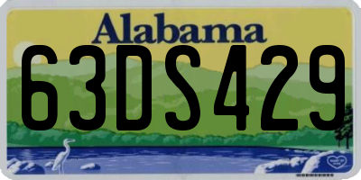 AL license plate 63DS429