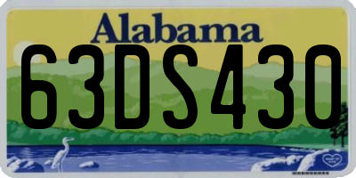 AL license plate 63DS430