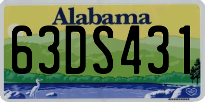 AL license plate 63DS431