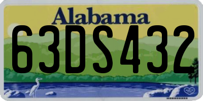 AL license plate 63DS432