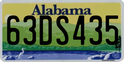 AL license plate 63DS435