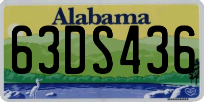 AL license plate 63DS436
