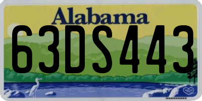 AL license plate 63DS443