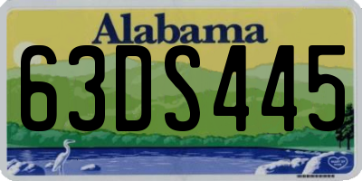 AL license plate 63DS445