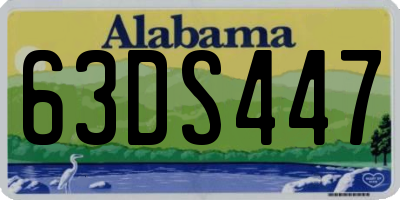 AL license plate 63DS447