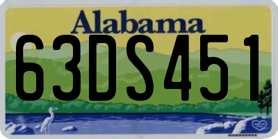 AL license plate 63DS451