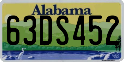 AL license plate 63DS452