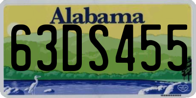 AL license plate 63DS455