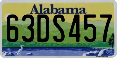 AL license plate 63DS457
