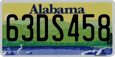 AL license plate 63DS458