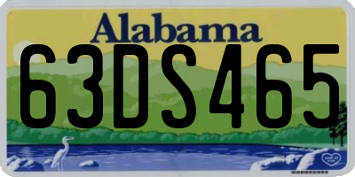 AL license plate 63DS465