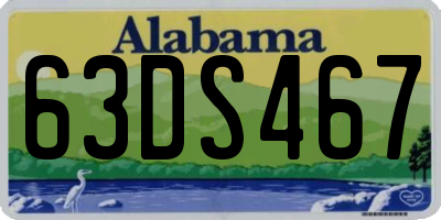 AL license plate 63DS467