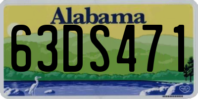 AL license plate 63DS471