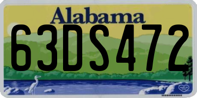 AL license plate 63DS472