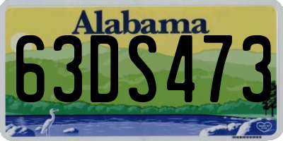 AL license plate 63DS473